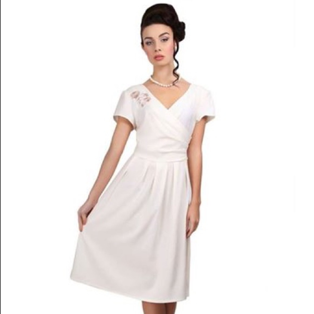 Collectif Phyllis Doll Dress in Ivory